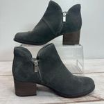 Koolaburra by Ugg Sofiya Gray Genuine Suede Heeled Ankle Boots with Silver Studs Photo 2