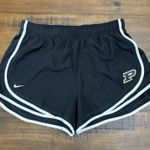 Nike Women's Black White Purdue Boilermakers College Athletic Shorts Size Large Photo 0