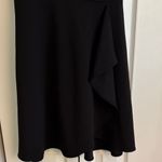 DKNY Black Midi Dress with Gold Accent Photo 4