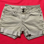 Mudd  Green FLX Stretch Cuffed Shorts - Juniors 0 - EUC Photo 0