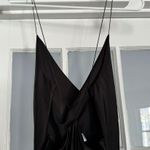 NWT L Boutique Black Midi Slip Dress with Cowl Neck Size L Photo 2