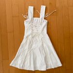 Princess Polly Honey Suckle white mini dress with tie straps and corset back Photo 3