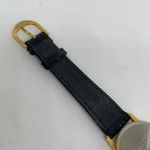 Vintage image sundial wrist watch unisex gold tone 32mm round quartz running Photo 5