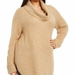 Style & Co  Women’s Sweater Cowl Neck Long Sleeve Pullover Chunky Camel Size L Photo 0