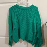 These Three Boutique Green Cable Knit Sweater Photo 0