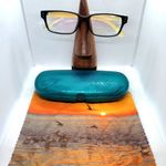 Zenni Black & Cream Prescription Glasses Frames, Case, & Cleaning Cloth Black Photo 0