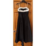 Betsy and Adam Black & White Strapless Satin Gown - Size 4 (new) Photo 3