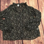 Peyton Jensen Women’s  Black White Blouse Size M Photo 0