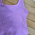 Old Navy  Pink Ribbed Crop Tank Top Size Small Photo 2