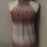 Cocomo Short Sleeve Sparkle Mock Turtleneck Top S Pink/White/Silver Holiday NYE Pink Photo 0