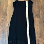 Silk blend little black dress with lace trim hem, size 8 Photo 9