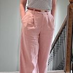 EN SAISON Dusty Pink Linen Style Front Zipper Macey Trousers Pants Size Small Photo 15