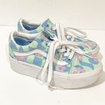Vans  x Free People Size 5 Old Skool Stackform Checkerboard Floral Sneakers Photo 2