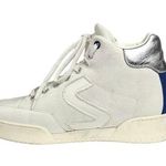 Stella McCartney  White Vegan Leather Canvas High Top Trainers Sneakers Shoes 36 Photo 0