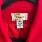 Talbots  Red Wool Blend Holiday Vest with Black Stitching/Embroidery Size M Photo 2