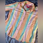 Tommy Hilfiger Y2K Vintage  Pastel Stripe Cotton Button Up Size 14 Photo 12