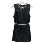 Alice + Olivia NEW Ellis Crystal Bow Embellished Jacquard Mini Dress Size 2 Photo 9