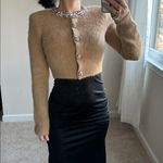 Self Portrait jeweled cardigan. S Tan Photo 2