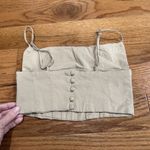 ZARA  Babydoll Corset Crop Top Adjustable Straps Beige Festival XS Photo 1
