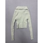 Urban Outfitters Skylar S Mint Green Ribbed Collared Button Up Cropped Sweater Photo 8