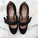 Valentino Garavani Valentino women’s black suede Mary Jane high heel bow pumps size 37 US 7 Photo 7