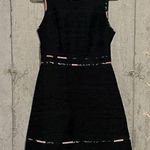 Kate Spade Black Cotton Tweed Floral Blossom Trim Fit & Flare Size 4 Photo 0