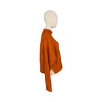 Topshop  Burnt Orange Mock Neck Sweater Womens Size L Rust Textured Knit Cozy Photo 4