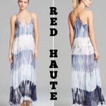 NWOT Blue Silk Maxi Tie Dye Dress💥 Size M Photo 0