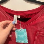 Hayden Women’s Red puff sleeve tshirt  Photo 2