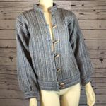 American Vintage  hand woven jacket lined & with wooden toggles size small Photo 3