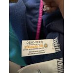 Lands' End Heritage 1/4 Snap Fleece Pullover Womens Small Blue Colorblock Retro Photo 7