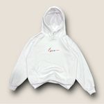 Nike Embroidered Floral Center Swoosh Women’s White Hoodie Photo 5