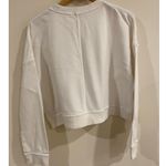 Splendid Long Sleeve Cotton Cropped Pullover Sweatshirt White Women's Size XL Photo 1