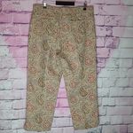 Ralph Lauren VINTAGE LAUREN  TAN PAISLEY PRINTED LINEN BLEND ANKLE PANTS 16 Photo 1
