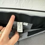 Joie  Black White Gingham Elastic Waist Crop Stretch Pull On Business Casual Pant Photo 7