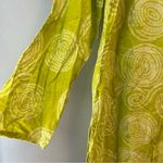 Hiho Top 100% Cotton Beach Cover Up/ Tunic in Green & White Pattern Sz L EUC Size L Photo 6