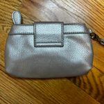 NY and Company Silver Faux Leather Clutch Wristlet Evening Bag Photo 1