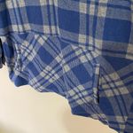 Soft Surroundings  Blue and Gray Plaid Quarter Zip Long Sleeve Sweater Photo 4