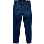 Just Black Denim High Rise Skinny Distressed Hem Stretch Ankle Jean 28 Dark Wash Photo 3