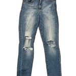 William Rast  High Waist Skinny Distressed Denim Blue Jeans Womens Size 27 Photo 0