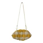 ZARA  Yellow and Cream Beaded Gingham Crossbody/Shoulder Bag Photo 1
