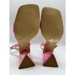 BP Parrker Ankle Strap Sandal Triangle Chunky Heel Pink Size 9 Retro Barbiecore Photo 9
