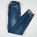 KanCan Maurices Women's Jeans 23 Skinny Mid Rise Frayed Hem Stretch Denim Blue Photo 4