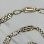 Greek Key Gold Tone Chain Belt One Size (OS) Adjustable Hook Closure ✨ Photo 3