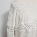Cal Style white rayon blend guaze off shoulder blouse size medium Photo 1