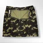 Miss Love Camo Print Stretch Cotton Short Mini Skirt Dark Green Tan Brown Casual Small Photo 1