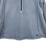 Tommy Bahama  100% Cotton Grey/Blue Half Zipup Sports Sweater Women’s Size M Photo 4