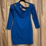 Susana Monaco teal low shoulder cutout bodycon mini dress, size s, NWOT Photo 4