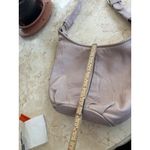 NUOVEDIVE Beige/PINK Leather Hobo Shoulder Bag With Adjustable Strap & Zippered Photo 10