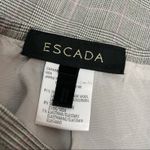 ESCADA Wool Silk Pencil Skirt Womens 6 Herringbone Plaid Old Money Quiet Luxury Black Photo 5
